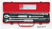KOKEN SOCKET SET 3/8DR 21PC MET - KOKEN3206M