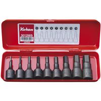 KOKEN INHEX SOCKET SET 1/8IN 1/2IN 3/8DR - KOKEN3012A/9