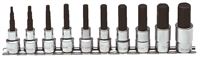 BIT SOCKET SET ON RAIL 10PC 1/2DR 4-19MM - KOKENRS4010M/10
